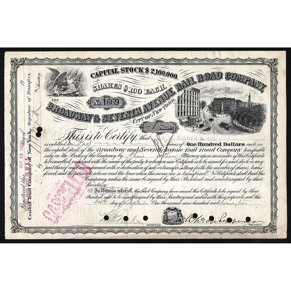 The Broadway & Seventh Avenue Rail Road Company, City of New York