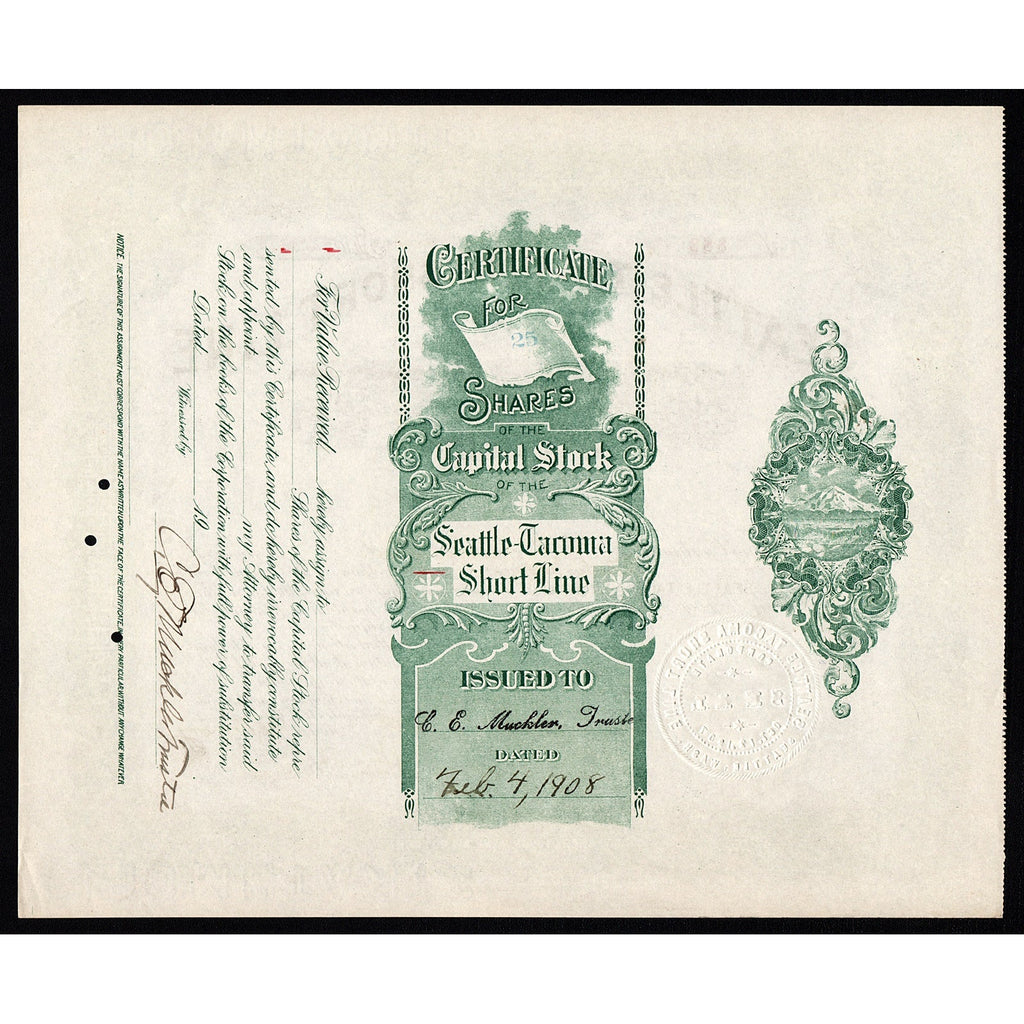 Seattle-Tacoma Short Line, One Hour Scenic Route