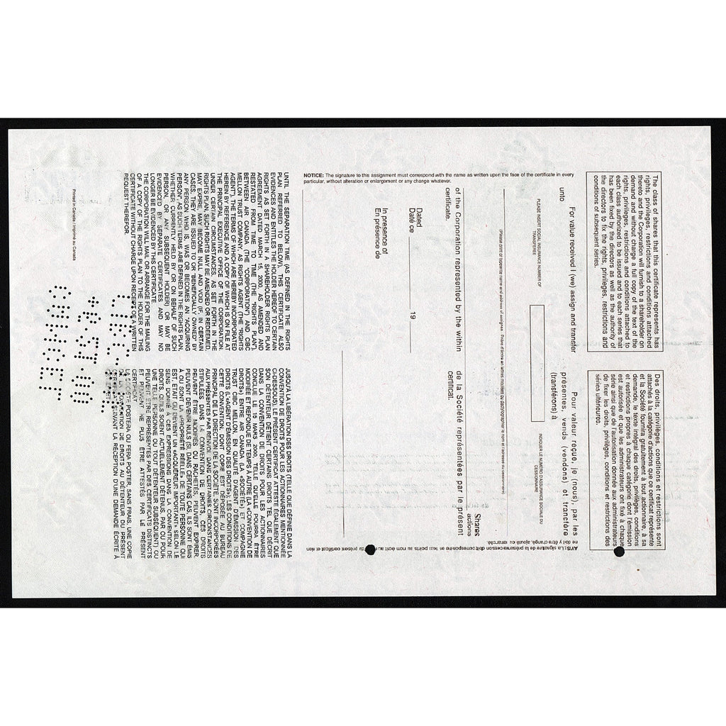 Air Canada (Specimen)