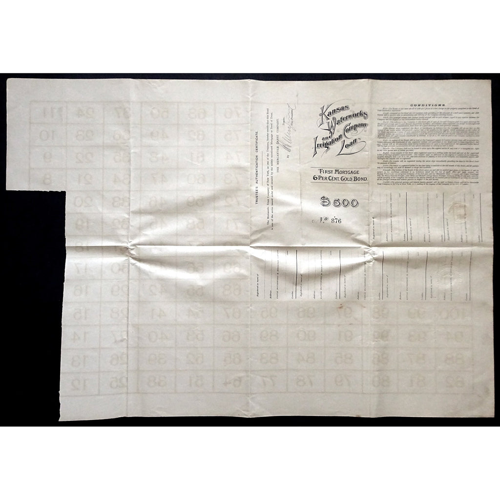 Kansas Waterworks & Irrigation Company Loan