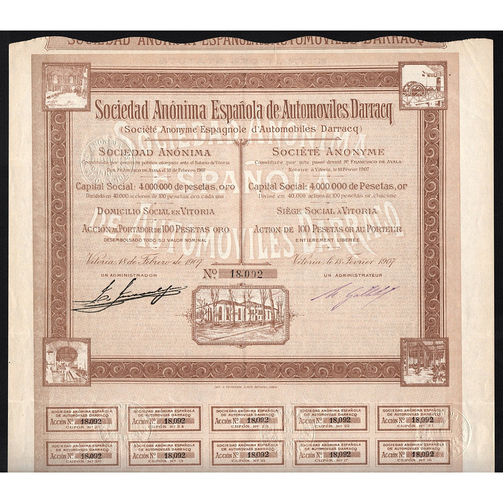Sociedad Anonima Espanola de Automoviles Darracq 1907
