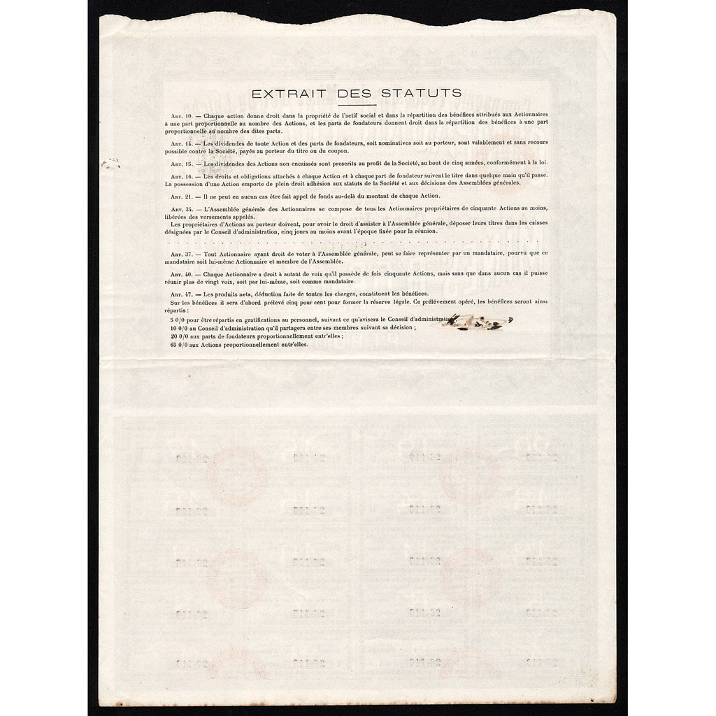 Compagnie Francaise des Mines d'Or du Luicho (Perou)