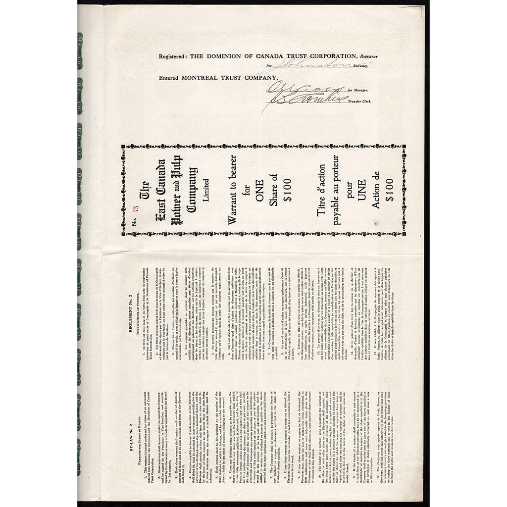 The East Canada Power and Pulp Company Limited