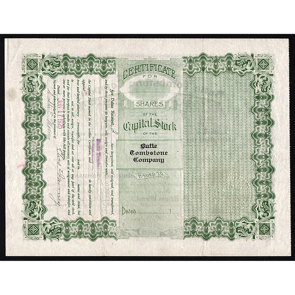 Butte Tombstone Company