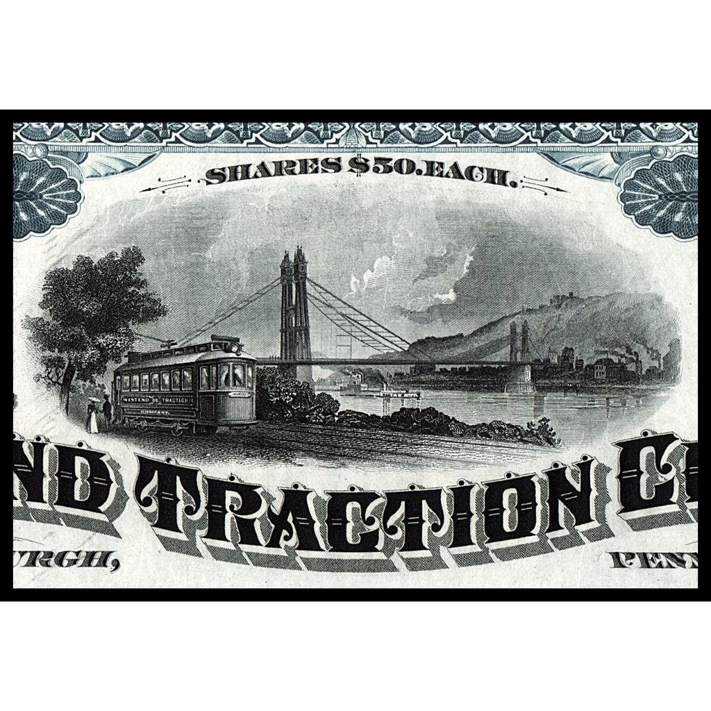 West End Traction Company Pennsylvania Stock Certificate