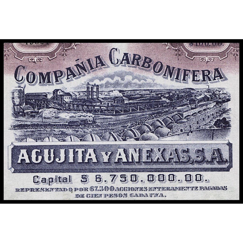 Compania Carbonifera Agujita y Anexas 1910 Mexico