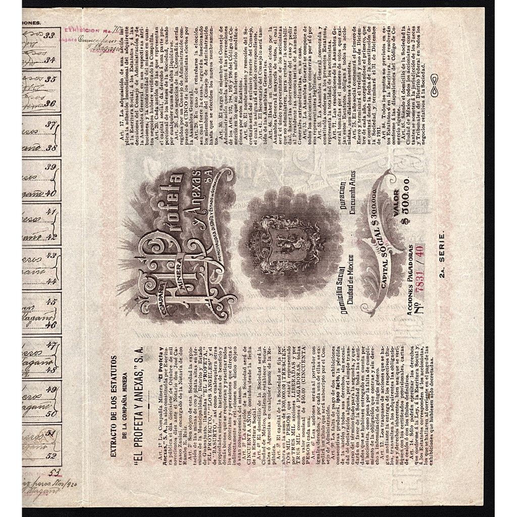 Compania Minera El Profeta Y Anexas Sociedad Anonima