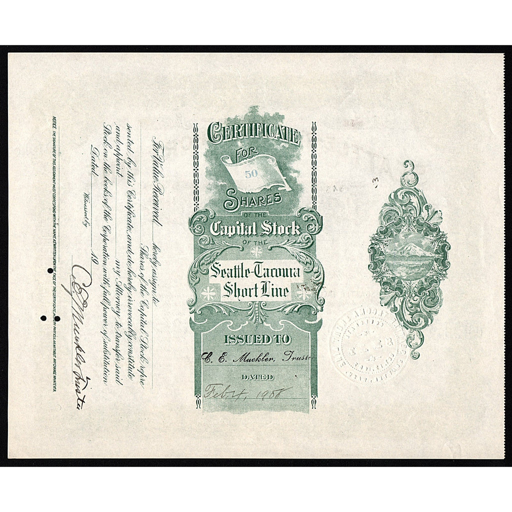 Seattle-Tacoma Short Line, One Hour Scenic Route