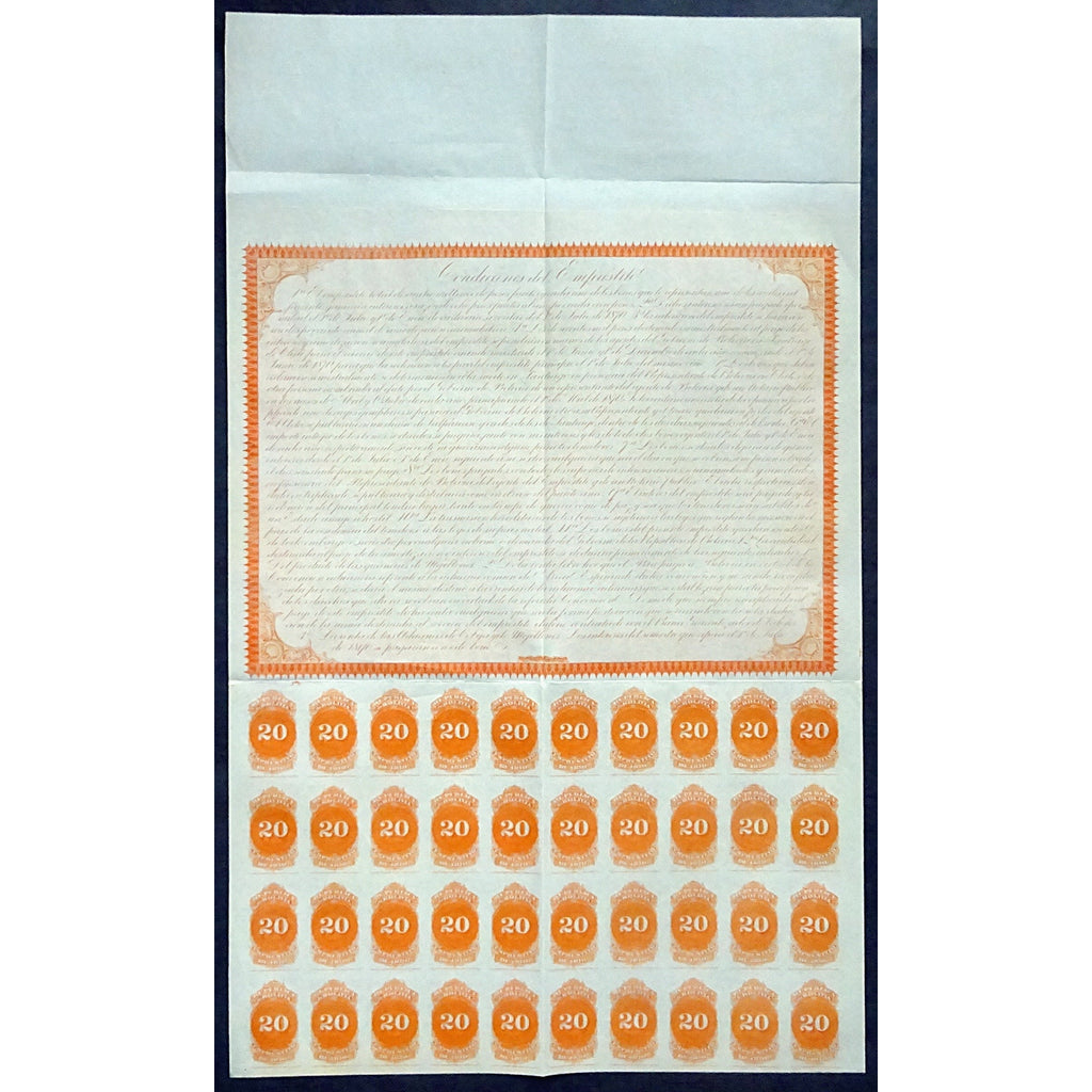 Republica de Bolivia, Emprestito de 1870 - 500 Pesos