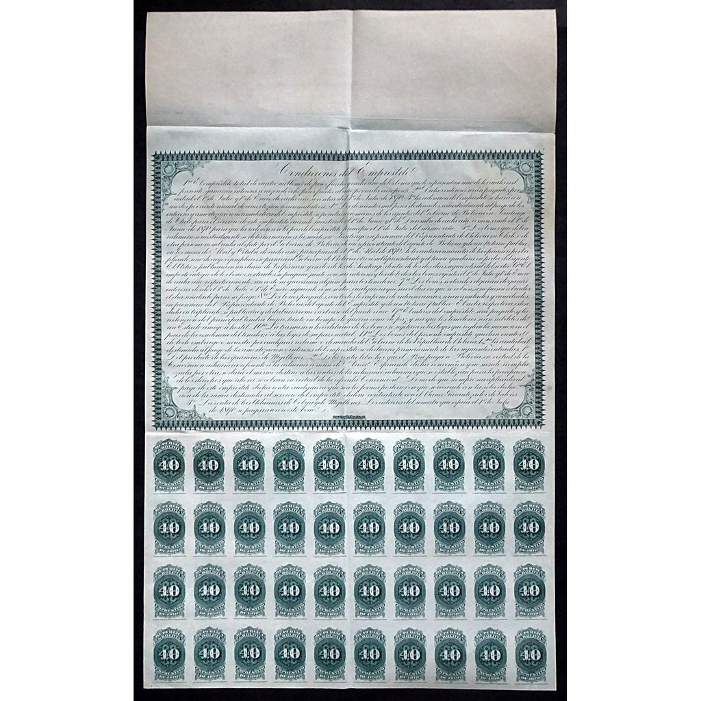 Republica de Bolivia, Emprestito de 1870 - 1000 Pesos