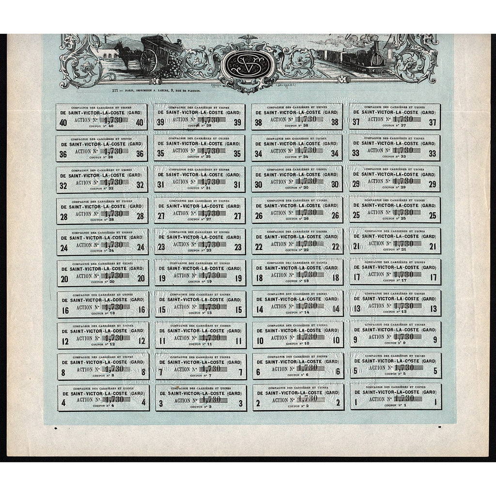 Compagnie des Carrieres et Usines de Saint-Victor-La-Coste (Gard)
