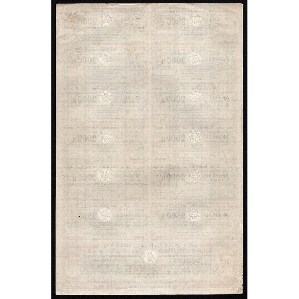 Anleihe des Deutschen Reichs - 100,000 Mark Treasury Bond