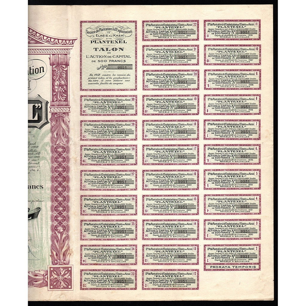 Societe de Plantation & d'Exploitation de l'Elaeis au Kasai dite "PLANTEXEL"