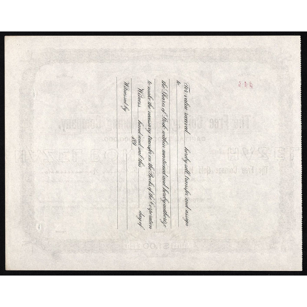 The Free Coinage Gold Mining Company