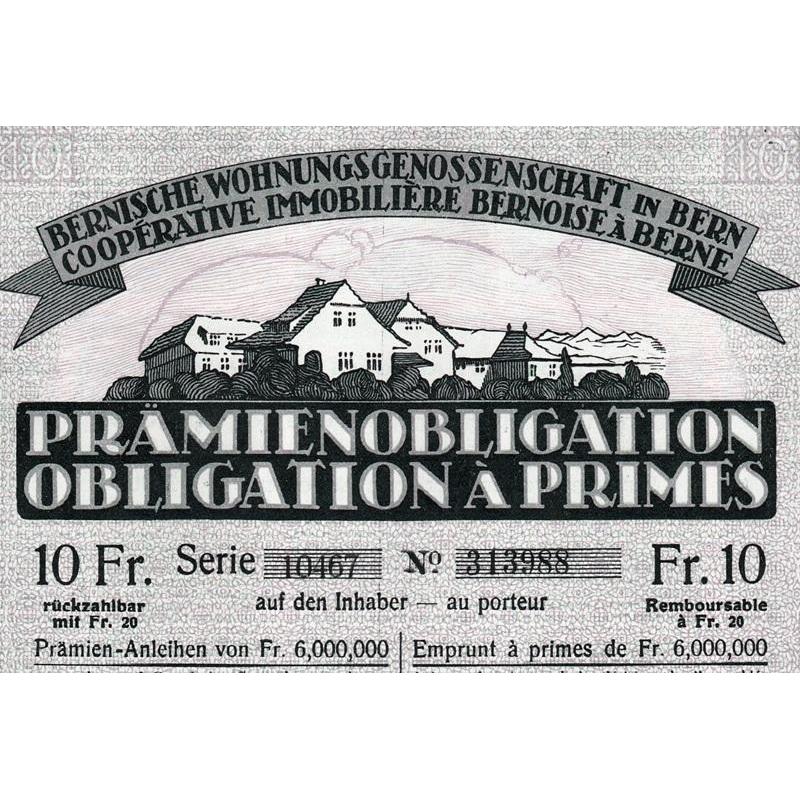 Bernische Wohnungsgenossenschaft in Bern / Cooperative Immobiliere Bernoise a Berne Stock Certificate