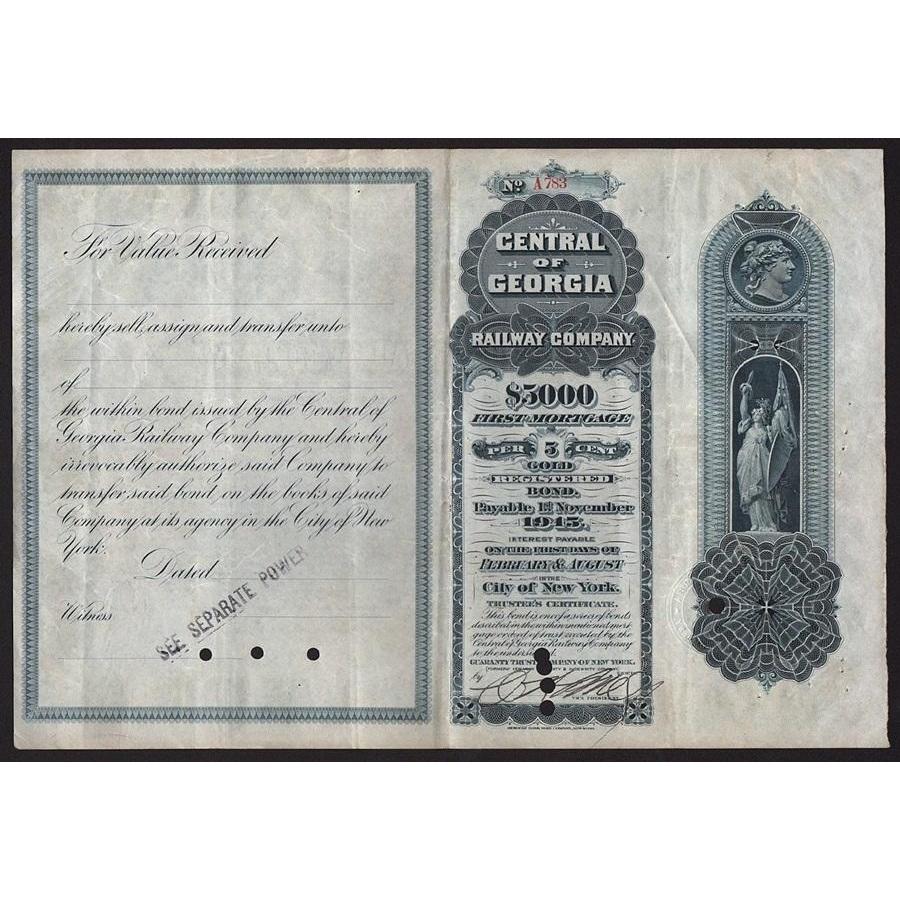 Central of Georgia Railway Company Stock Certificate