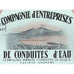 Compagnie d'Entreprises de Conduites d'Eau (Mount Vesuvius vignette) Stock Certificate