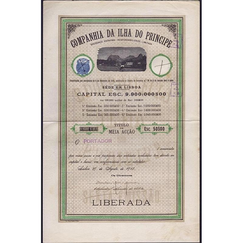 Companhia da Ilha do Principe Stock Certificate