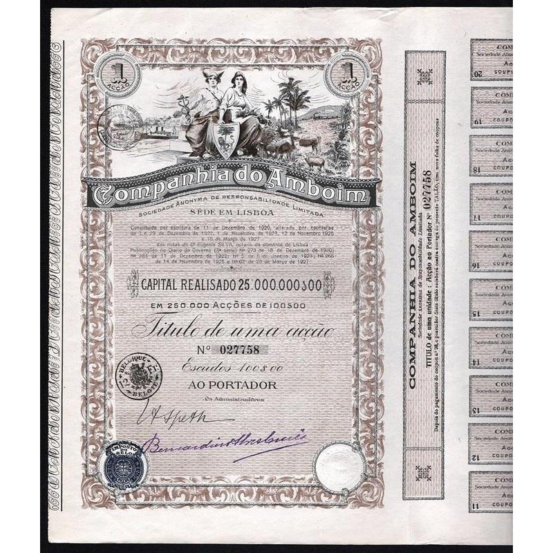 Companhia do Amboim Stock Certificate