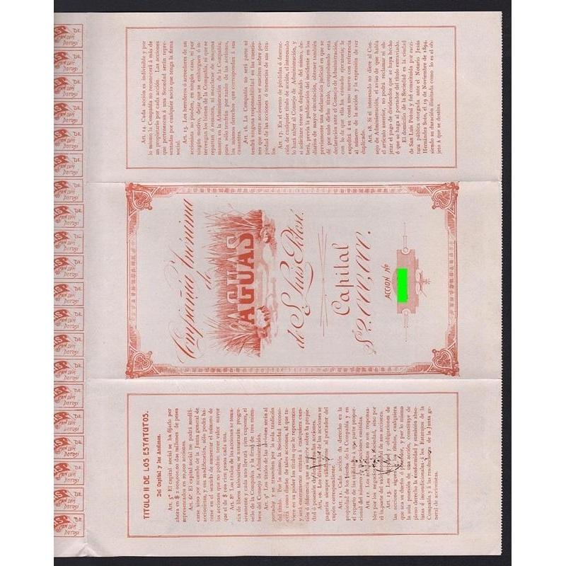 Compania Anonima de Aguas de San Luis Potosi Stock Certificate