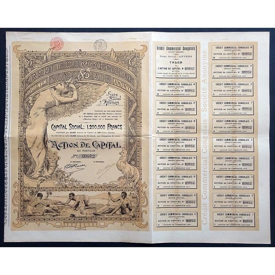 Credit Commercial Congolais Stock Certificate