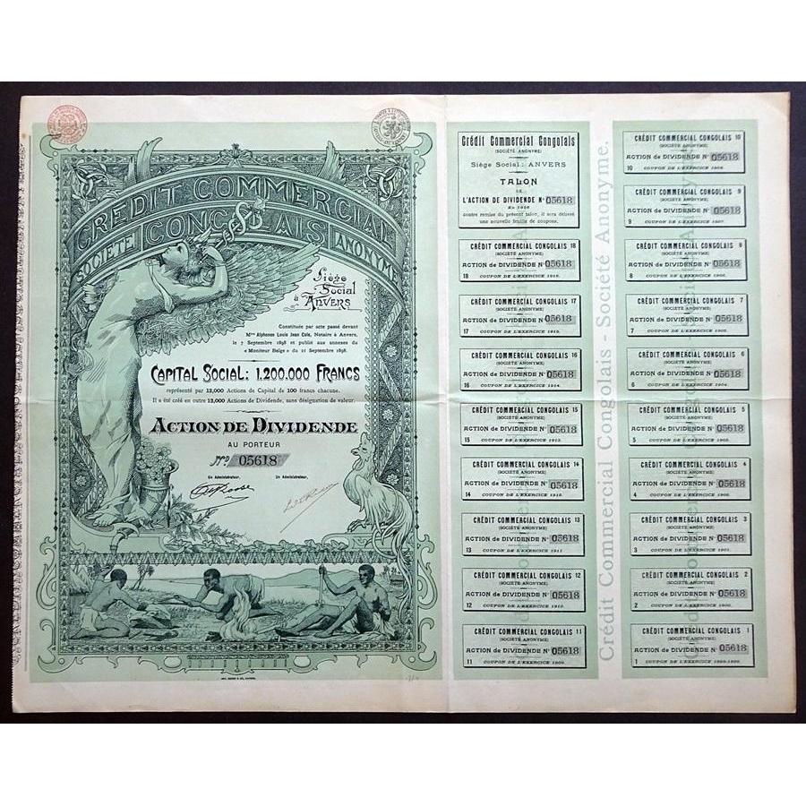 Credit Commercial Congolais Stock Certificate