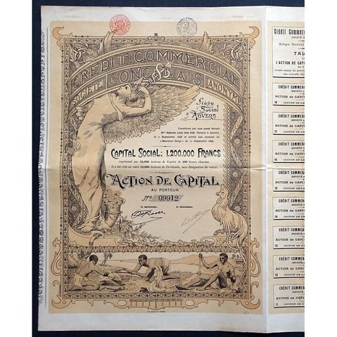 Credit Commercial Congolais Stock Certificate
