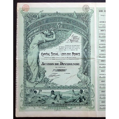 Credit Commercial Congolais Stock Certificate