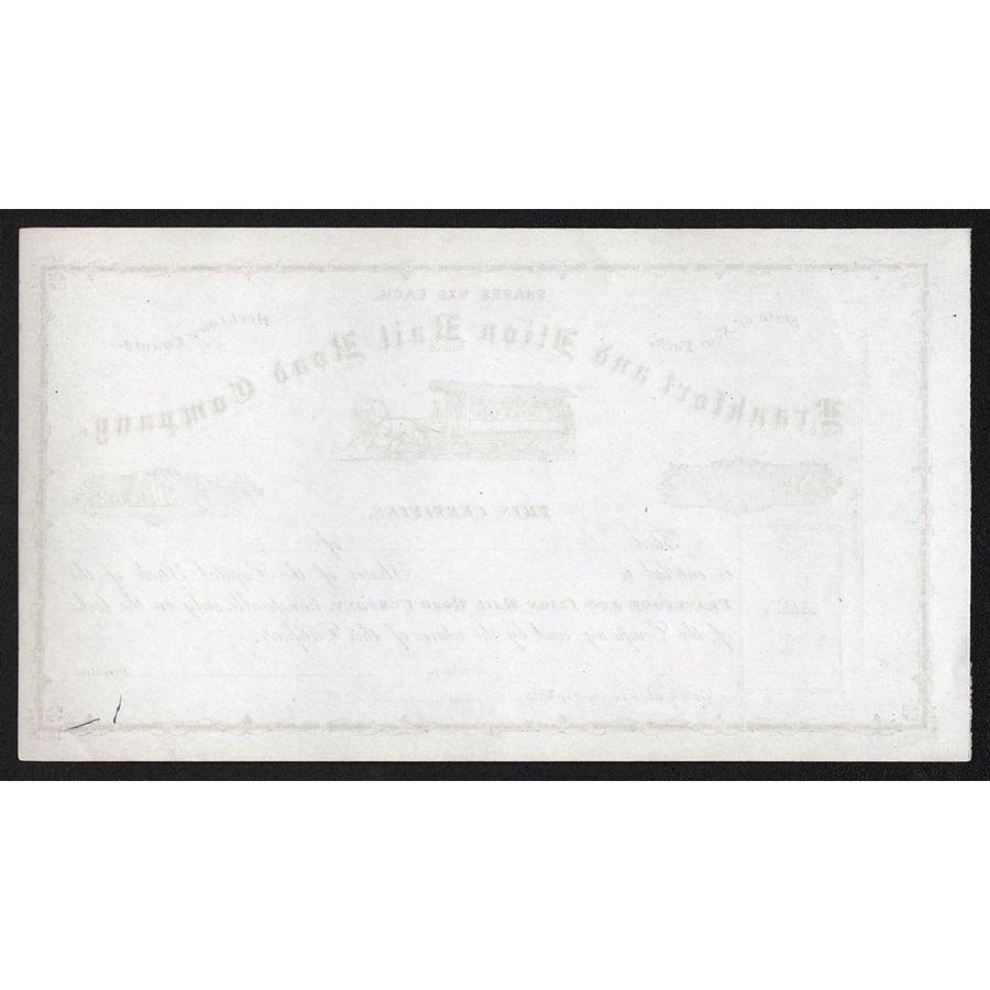 Frankfort and Ilion Rail Road Company Stock Certificate