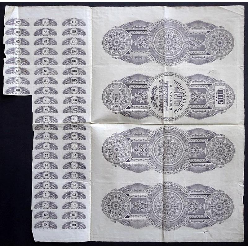 Gouvernement des Etats Unis du Bresil Stock Certificate