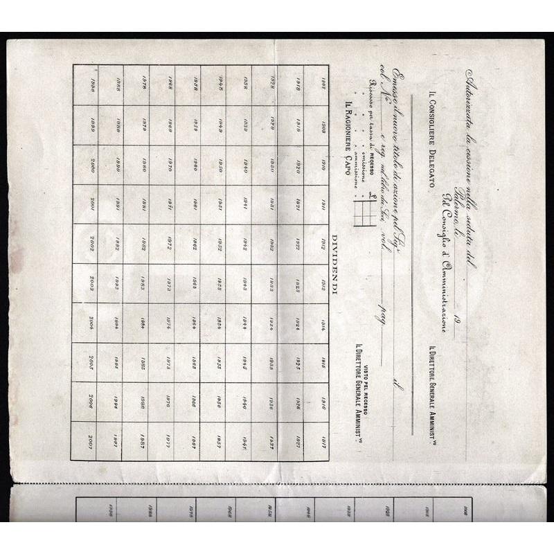La Luisiana" Societa Anonima Cooperativa di Assicurazioni Gernerali a Capitale Illimitato Stock Certificate
