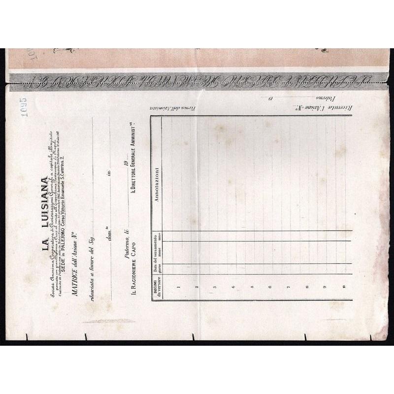 La Luisiana" Societa Anonima Cooperativa di Assicurazioni Gernerali a Capitale Illimitato Stock Certificate