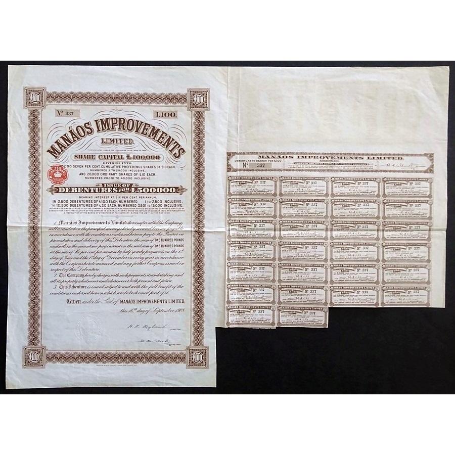 Manaos Improvements Limited Stock Certificate