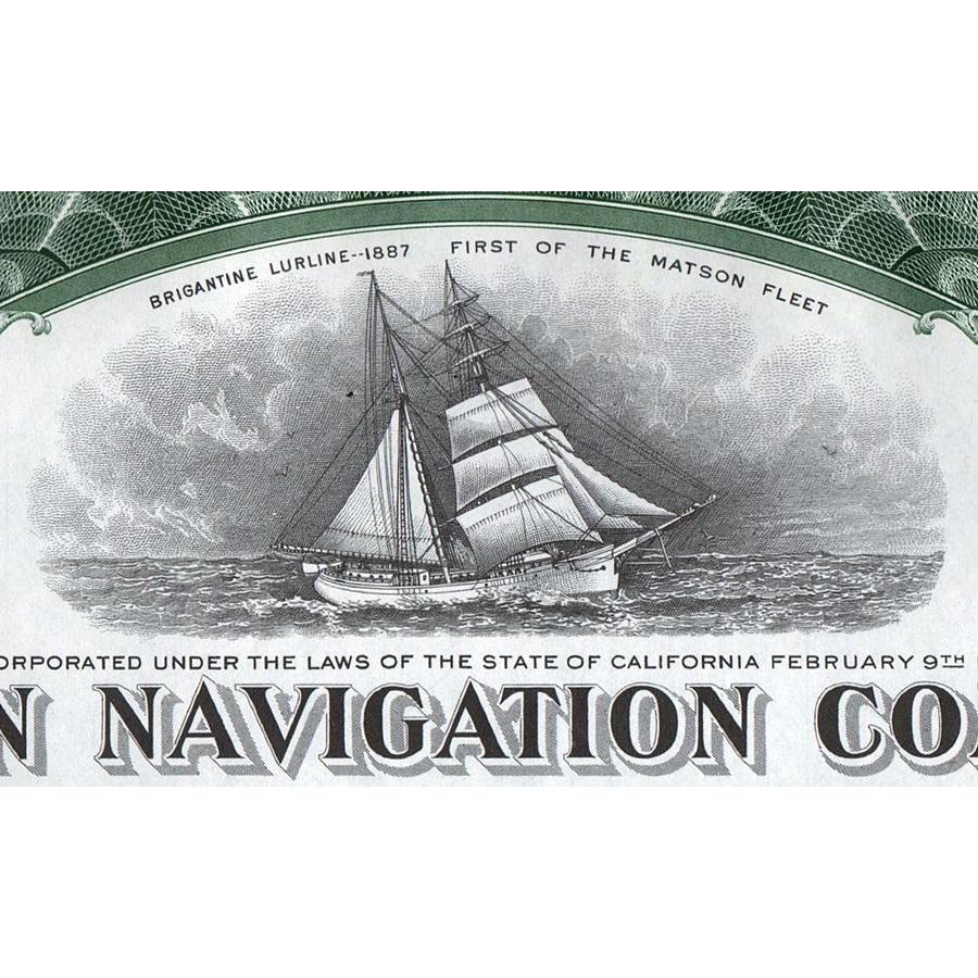 Matson Navigation Company Stock Certificate
