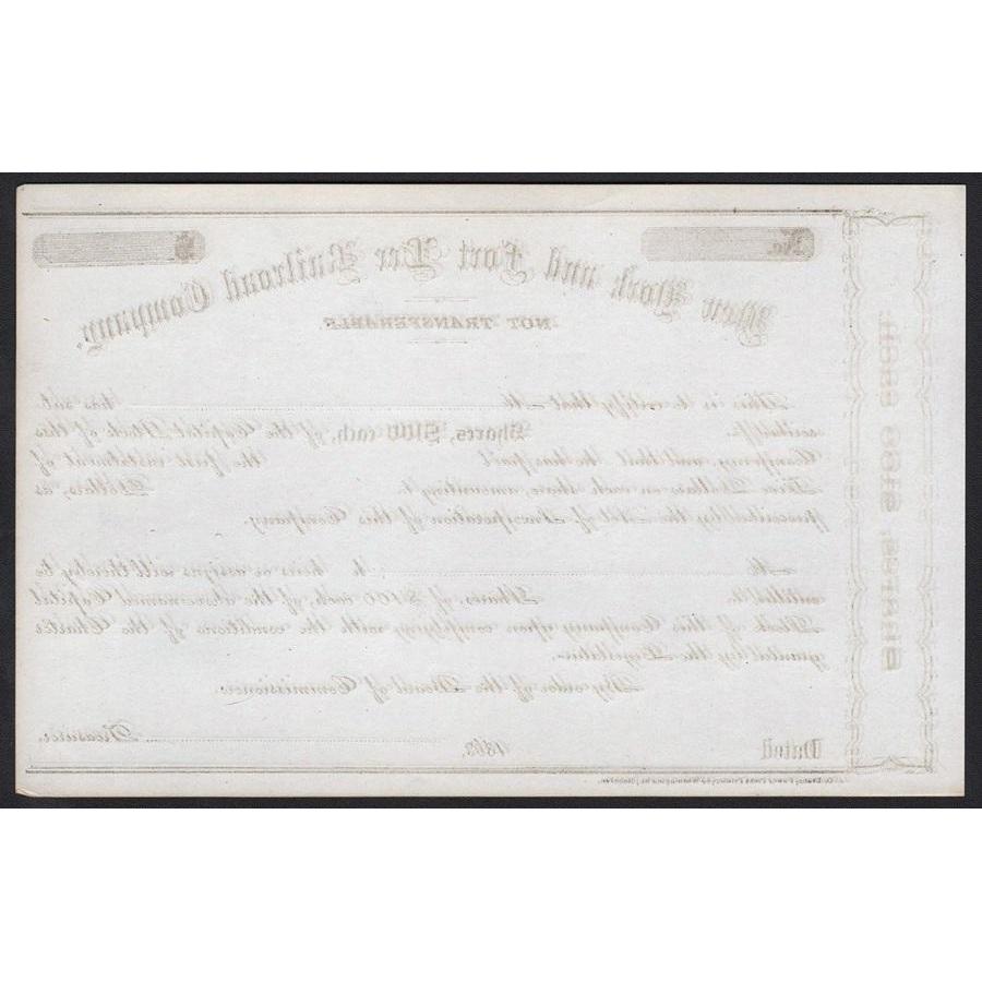 New York and Fort Lee Railroad Company Stock Certificate