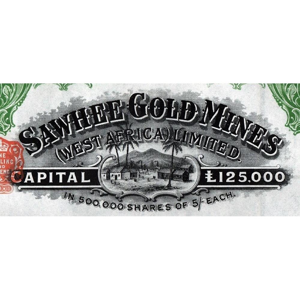 Sawhee Gold Mines (West Africa) Limited Stock Certificate