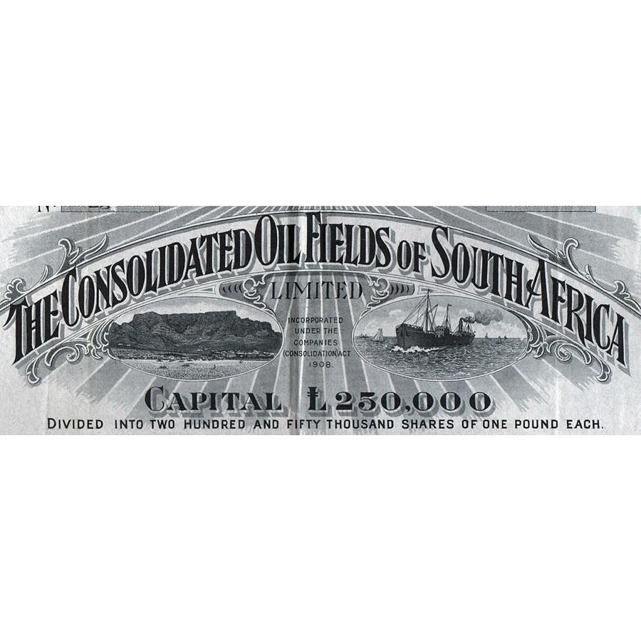 The Consolicated Oil Fields of South Africa Stock Certificate