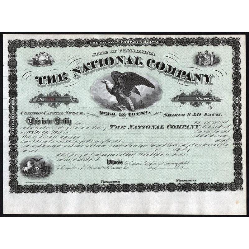 The National Company Stock Certificate