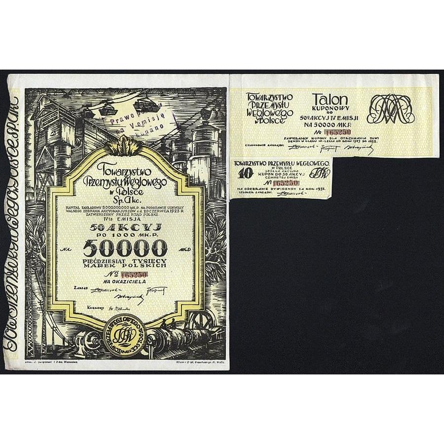 Towarzystwo Przemystu Weglowego w Polsce Stock Certificate