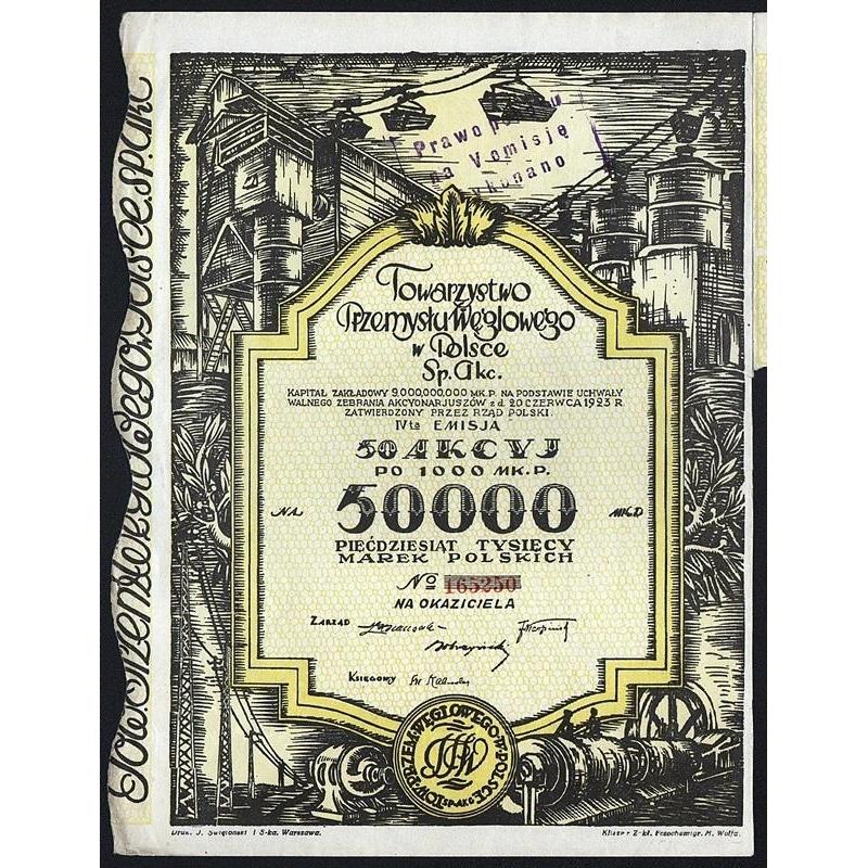 Towarzystwo Przemystu Weglowego w Polsce Stock Certificate