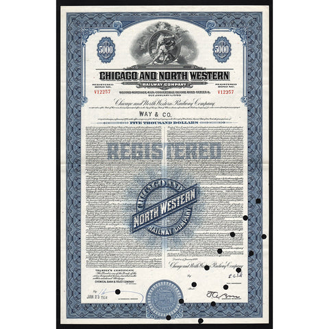 Chicago and North Western Railway Company Bond Certificate