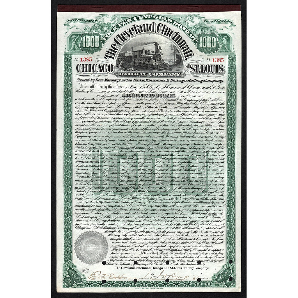 The Cleveland, Cincinnati, Chicago and St. Louis Railway Company Gold Bond