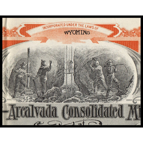 Death Valley-Arcalvada Consolidated Mines Company Stock Certificate