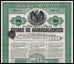 Republica Mexicana: Bonos del Gobierno del Estado de Aguascalientes 1910 Mexico Bond Certificate