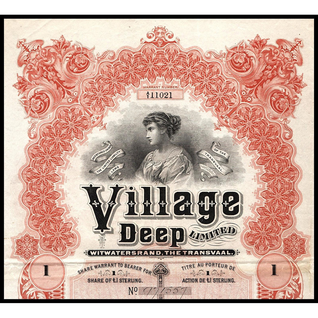 Village Deep Limited, Witwatersrand, The Transvaal 1929 South Africa