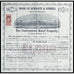 The Continental Hotel Property 1866 New Jersey Bond Certificate