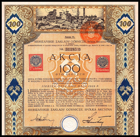 Sierszanskie Zaklady Gornicze 1929 Poland Mining Company