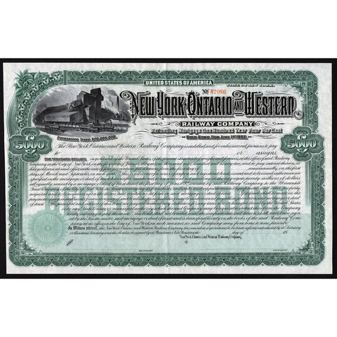 New York, Ontario and Western Railway Company Bond Certificate