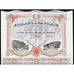 Etablissement Rolland & Em. Pilain 1911 Tours France Stock Certificate Automobiles