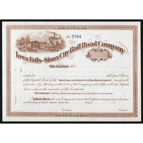 Iowa Falls and Sioux City Rail Road Company